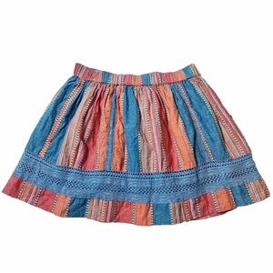 Anthropologie dRA Los Angeles Womens Size S Striped Short Skirt Boho Cotton